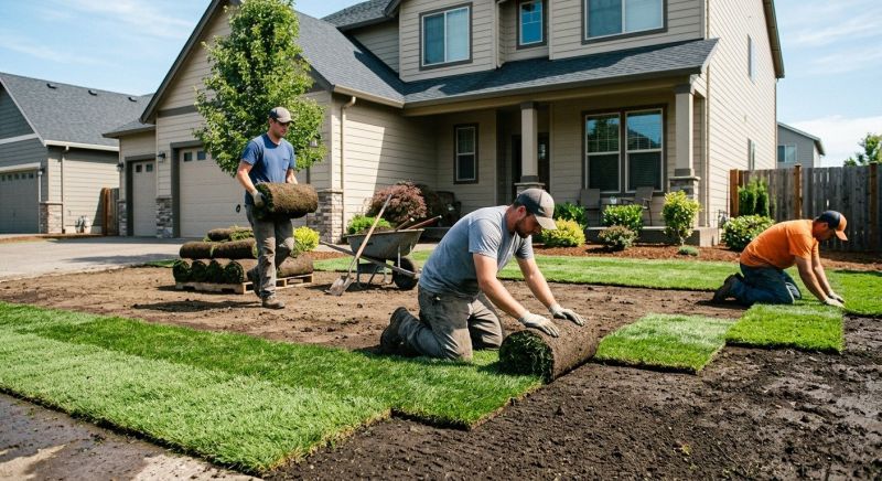 Bahia Sod Installation in Rockwall, TX